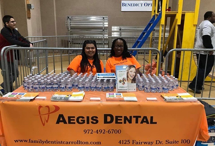 Aegis Dental team members at community event