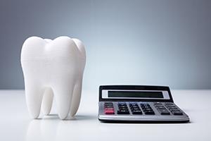 tooth and calculator for cost of cosmetic dentistry in Carrollton 