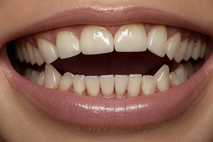 Person with an open bite 