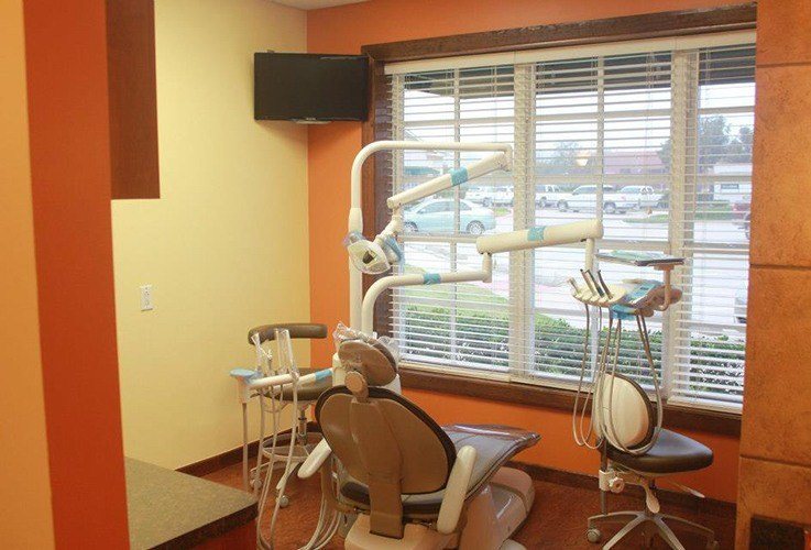 High tech dental exam room