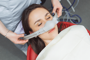 a patient receiving sedation dentistry