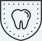 Animated tooth on a shield