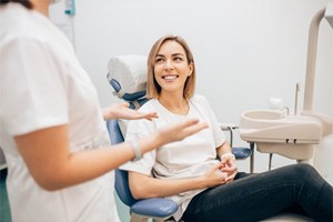 patient having cosmetic consultation  