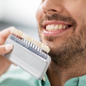 Man getting fitted for veneers