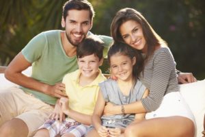 family in shorts