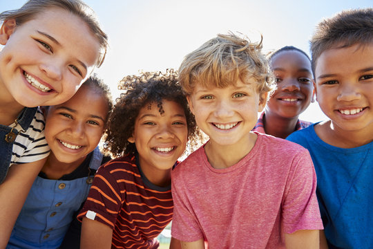 group of kids smiling